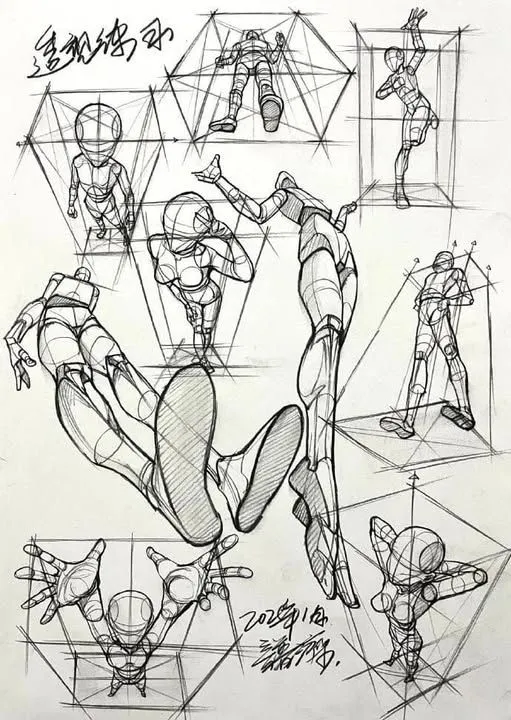 Figure studies in pencil